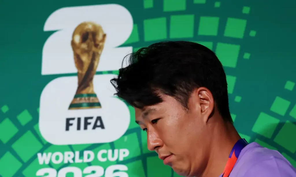 Soccer Football - FIFA World Cup 2026 - South Korea Press Conference - Estadio Guadalajara, Guadalajara, Mexico - June 10, 2026 South Korea's Son Heung-min during the press conference REUTERS/Paul Childs