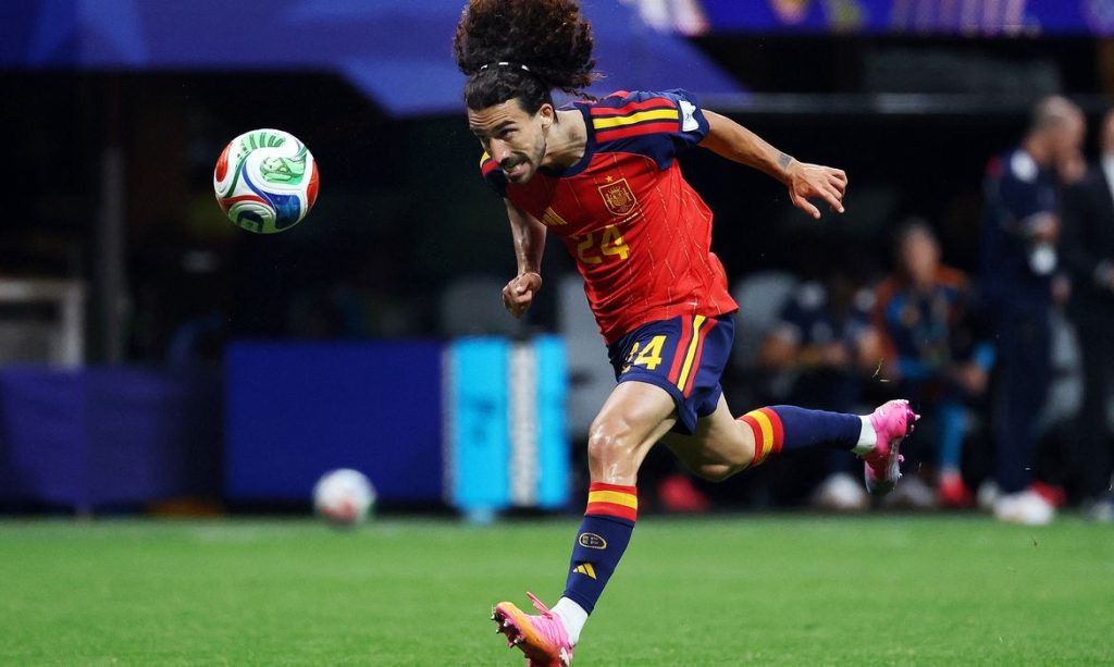Marc Cucurella, da Espanha
15 de junho de 2026 IMAGN IMAGES via Reuters/Jordan Godfree/Proibida Reprodução