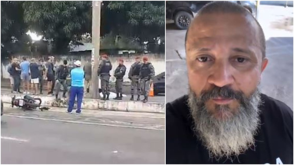 Policial militar Giambattista Ferreira da Cunha morreu em um acidente de moto na Avenida Godofredo Maciel, em Fortaleza, na manhã desta terça-feira (2). — Foto: Reprodução