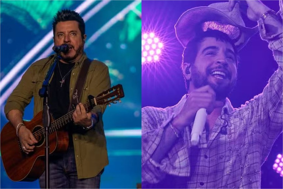 Bruno e Marrone e Nattan se apresentam nesta sexta no São João de Natal — Foto: Foto 1: Thomaz Marostegan | Foto 2: Érico Andrade/g1