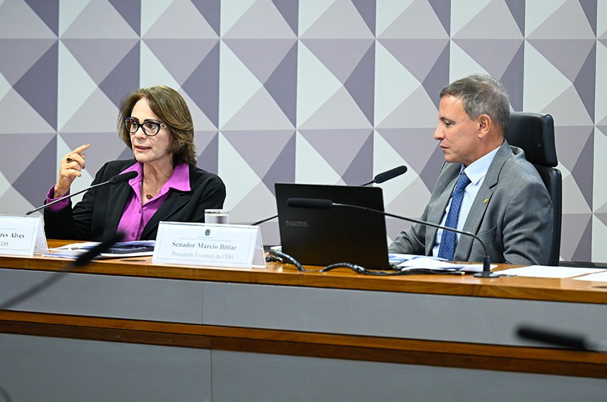 Mesa:
presidente da CDH, senadora Damares Alves (Republicanos-DF);
presidente eventual da CDH, senador Marcio Bittar (PL-AC).