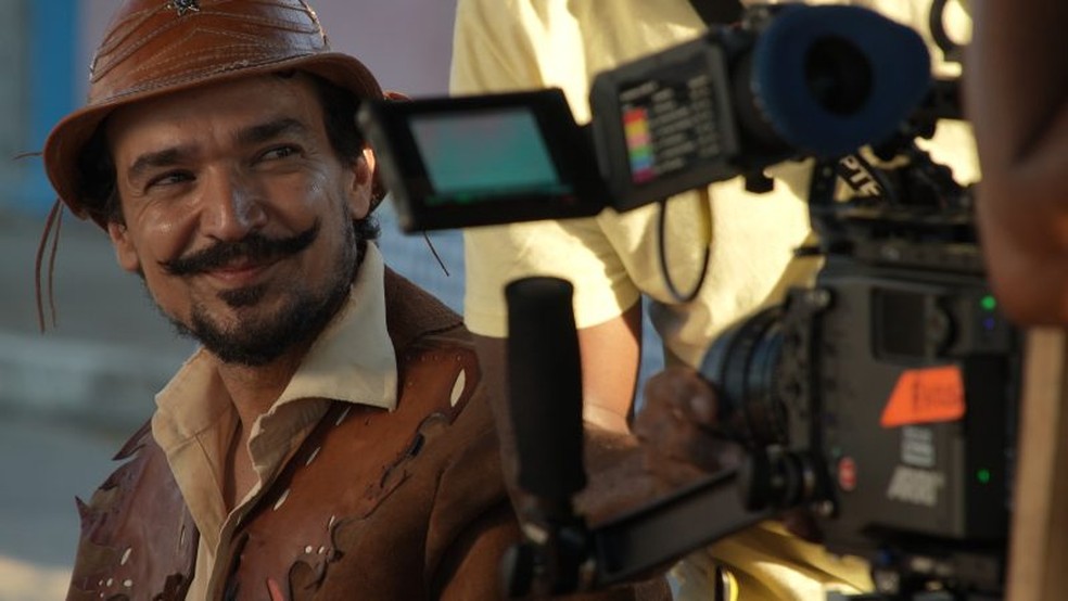 Ator Tay Lopes durante gravações do filme 'O Sertão Vai Vir ao Mar' — Foto: Divulgação