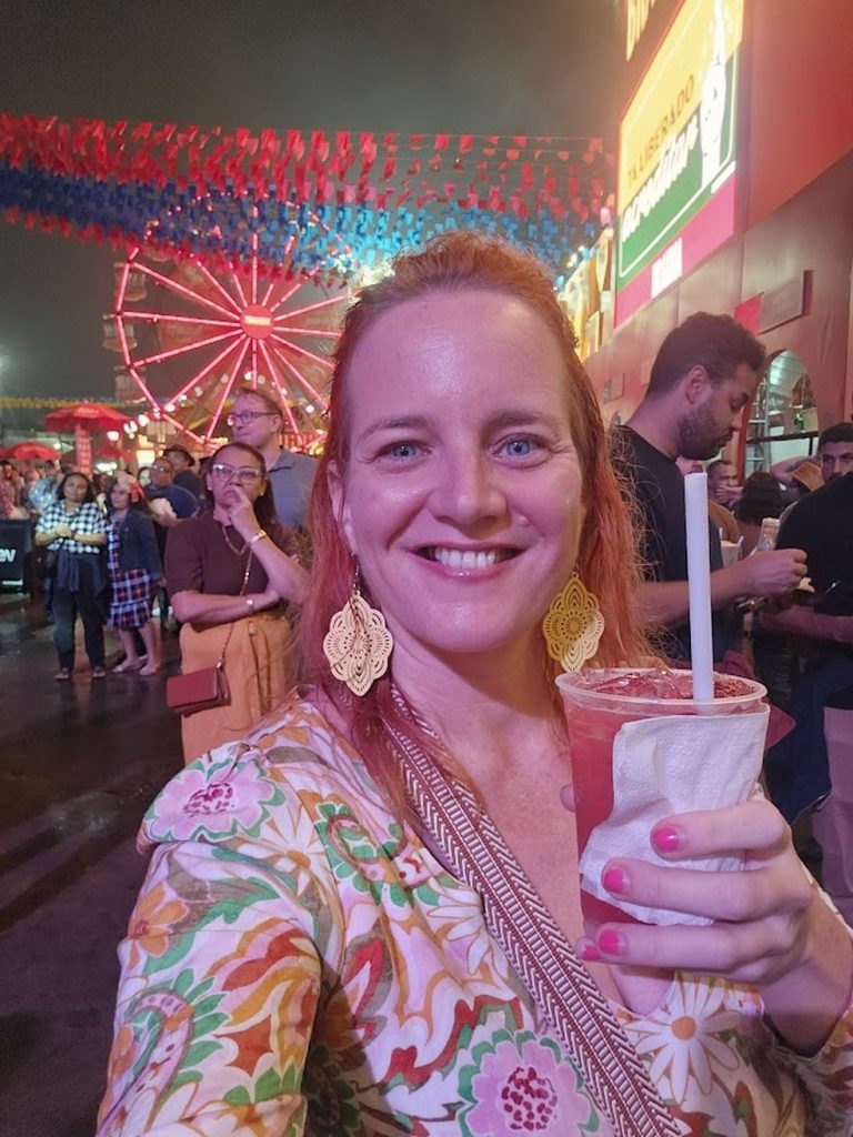 Alicia Stamford, turista australiana que celebrou 40 anos de idade no São João de Campina Grande — Foto: Arquivo Pessoal