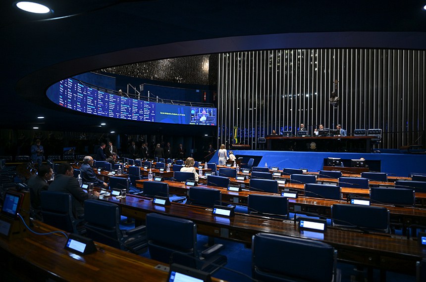 Mesa: 
presidente do Senado Federal, senador Davi Alcolumbre (União-AP); 
secretário-geral da Mesa do Senado Federal, Danilo Augusto Barboza de Aguiar.