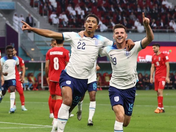 Seleção inglesa venceu sua partida de estreia na Copa do Mundo por 6 a 2. — Foto: Reprodução