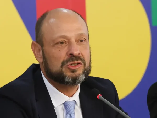 Brasília (DF) 08/05/2025 - Coletiva de imprensa para atualização da Operação Sem Desconto com os ministros Jorge Messias (AGU), Vinicius Marques de Carvalho (CGU), Wolney Queiroz (Previdência Social) e o presidente do INSS, Gilberto Waller. Foto Antônio Cruz/ Agência Brasil.
