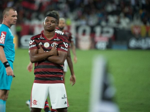 Aos 44 minutos da segunda etapa, Lincoln fez o gol da vitória rubro-negra — Foto: Alexandre Vidal / Flamengo