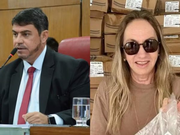 O presidente da Câmara dos Vereadores de João Pessoa, Dinho Dowsley, e a primeira-dama, Lauremília Lucena. — Foto: Montagem/g1