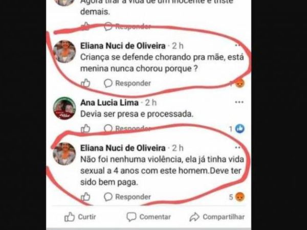 Eliana Nuci de Oliveira fez declarações alegando que menina estuprada era 'bem paga' — Foto: Reprodução / Facebook