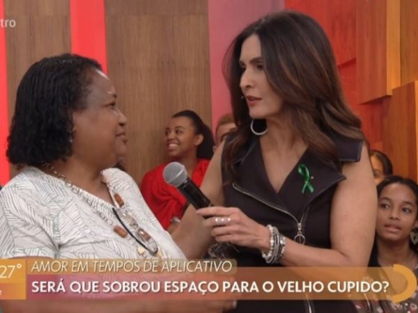 No 'Encontro com Fátima Bernardes', a mulher identificada como Guaraci ainda brincou que foi a melhor decisão que já tomou — Foto: Reprodução / TV Globo.