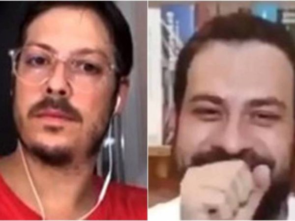 Humorista entrevistava Guilherme Boulos quando situação inusitada aconteceu — Foto: Reprodução/Twitter