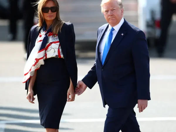 U.S. President Donald Trump and First Lady Melania Trump arrive for their state visit to Britain, at Stansted Airport near London, Britain, June 3, 2019. REUTERS/Carlos Barria     TPX IMAGES OF THE DAY