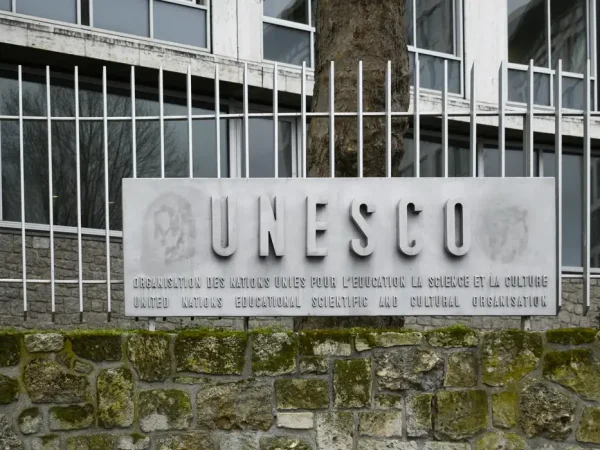 France, Paris, 2022-02-22, the unesco building, illustration Photograph by Magali Cohen / Hans Lucas.
France, Paris, 2022-02-22, le batiment de l unesco, Photographie par Magali Cohen / Hans Lucas