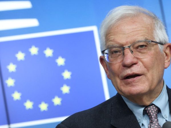Alto representante da União Europeia para Relações Exteriores, Josep Borrell, durante entrevista coletiva em Bruxelas