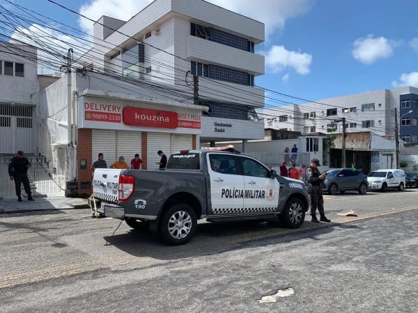 O crime aconteceu na rua São João no bairro Lagoa Seca. — Foto: Gustavo Brendo/Inter TV Cabugi