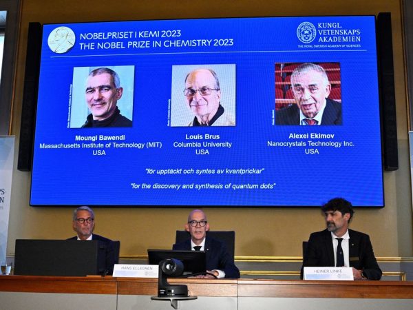Nobel Chemistry prize awarded for discovery and synthesis of quantum dots. TT News Agency/Claudio Bresciani/REUTERS