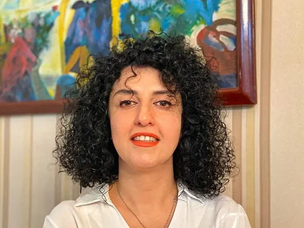FILE PHOTO: Iranian human rights activist and the vice president of the Defenders of Human Rights Center (DHRC) Narges Mohammadi poses in this undated handout picture. Mohammadi family/REUTERS/File Photo