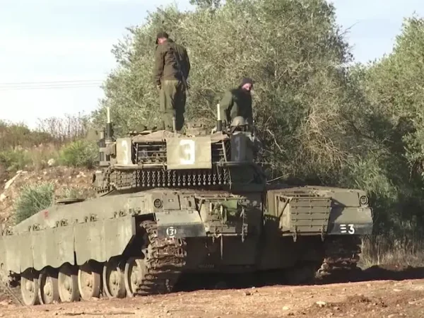 Israeli tanks along Lebanon border after overnight artillery exchange