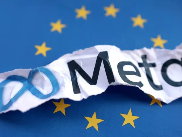 A bandeira da UE e o logotipo da Meta são vistos nesta ilustração tirada, 22 de maio de 2023. REUTERS/Dado Ruvic