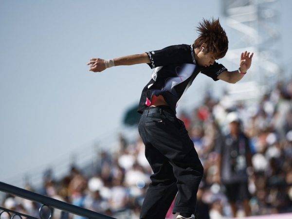 Yuto Horigome, do Japão, na final do skate street masculino em Paris
29/07/2024
REUTERS/Benoit Tessier