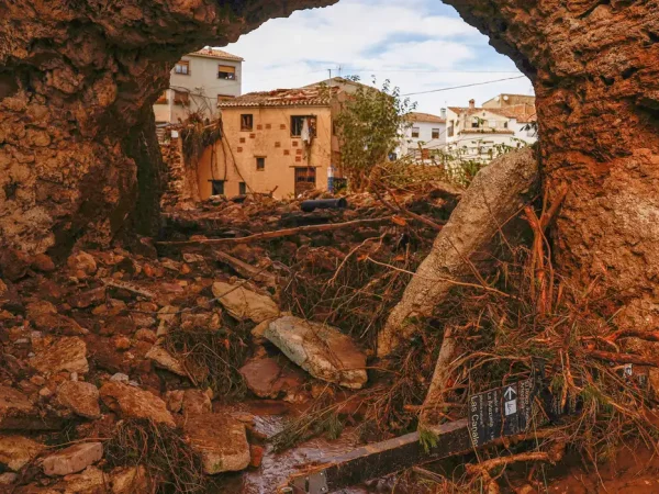 The debris is seen after heavy rains caused flooding, in Letur, Spain, October 30, 2024. REUTERS/Susana Vera