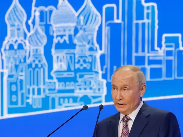 Presidente russo Vladimir Putin em Moscou
 18/3/2025   Reuters/Maxim Shemetov/Proibida reprodução