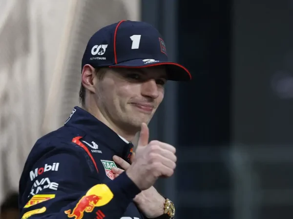 Formula One F1 - Saudi Arabian Grand Prix - Jeddah Corniche Circuit, Jeddah, Saudi Arabia - April 19, 2025
Red Bull's Max Verstappen celebrates after qualifying in pole position REUTERS/Hamad I Mohammed