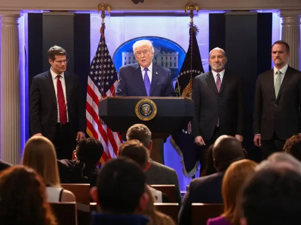 Presidente dos EUA, Donald Trump, concede entrevista coletiva na Casa Branca
20/02/2026
REUTERS/Kevin Lamarque
