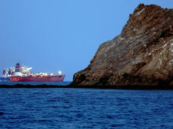 FILE PHOTO: FILE PHOTO: The Callisto tanker sits anchored as the traffic is down in the Strait of Hormuz, amid the U.S.-Israeli conflict with Iran, in Muscat, Oman, March 10, 2026. REUTERS/Benoit Tessier/File Photo/File Photo/File Photo
