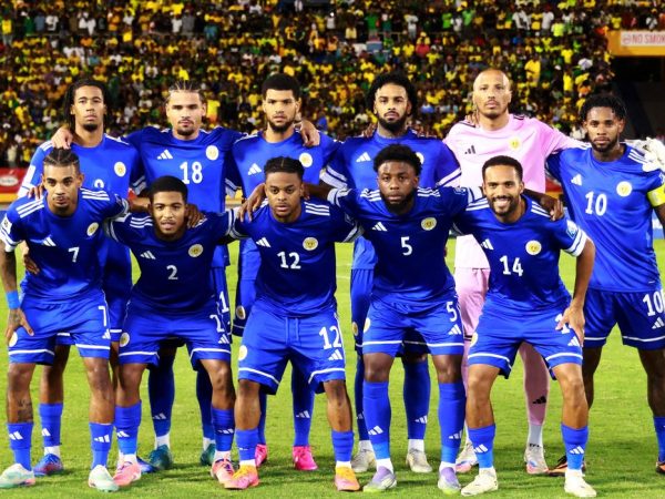 FILE PHOTO: Soccer Football - FIFA World Cup - CONCACAF Qualifiers - Group B - Jamaica v Curacao - National Stadium Independence Park, Kingston, Jamaica - November 18, 2025 Curacao players pose for a team group photo before the match REUTERS/Gilbert Bellamy/File Photo