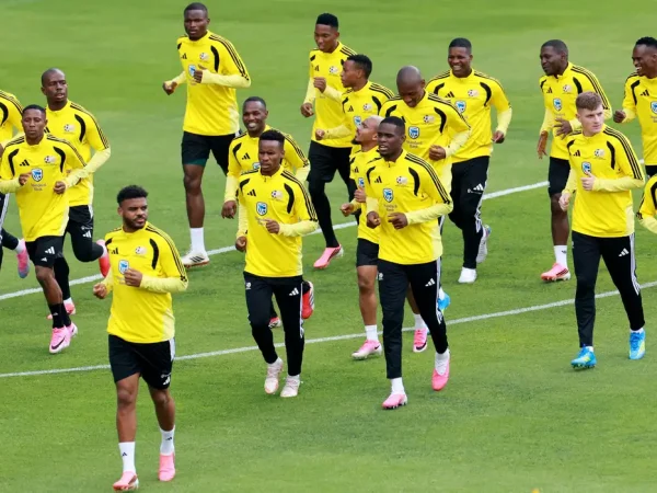Soccer Football - FIFA World Cup 2026 - South Africa Training - Estadio Hidalgo, Pachuca, Mexico - June 3, 2026 South Africa players during training REUTERS/Henry Romero