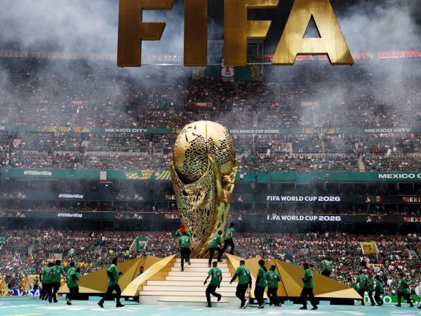 2026-06-11t181633z_837849217_up1em6b1erjft_rtrmadp_3_soccer-worldcup-mex-zaf Soccer Football - FIFA World Cup 2026 - Group A - Mexico v South Africa - Estadio Azteca, Mexico City, Mexico - June 11, 2026 Performers during the opening ceremony before the match REUTERS/Kai Pfaffenbach
