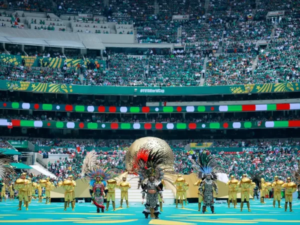 Soccer Football - FIFA World Cup 2026 - Group A - Mexico v South Africa - Estadio Azteca, Mexico City, Mexico - June 11, 2026 Performers during the opening ceremony before the match REUTERS/Eloisa Sanchez