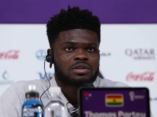 Thomas Partey, de Gana, durante entrevista coletiva
1º de dezembro de 2022 REUTERS/Benoit Tessier