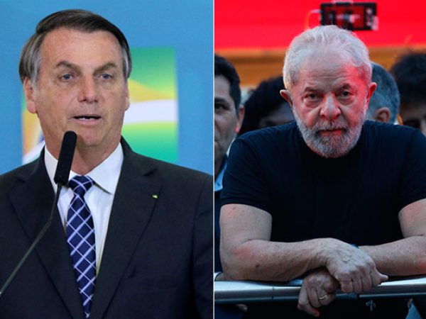 Bolsonaro e Lula estão polarizando disputa presidencial. — Foto: Reprodução
