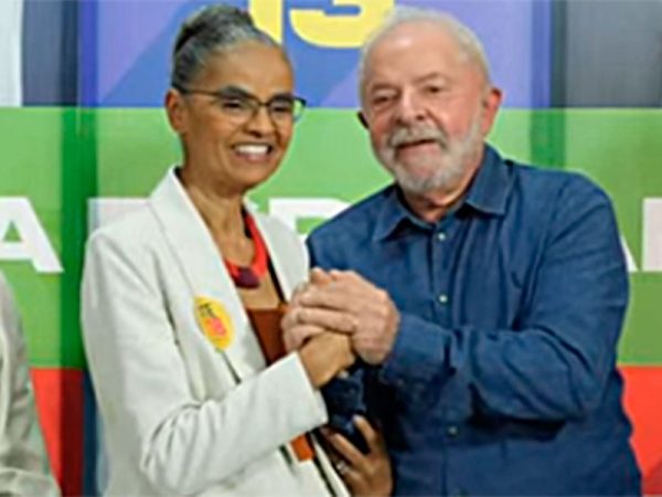 Marina anunciou seu apoio, de forma independente, à candidatura de Lula ao Palácio do Planalto. — Foto: Reprodução
