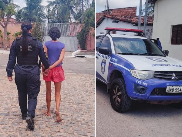 Mulher foi detida pela Guarda Municipal de Natal. — Foto: Cedida