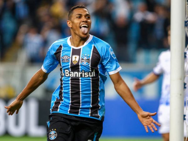 Pedro Rocha marcou os dois gols do Grêmio no jogo (Foto: Lucas Uebel/GFBPA)
