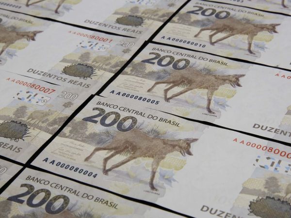 O Banco Central lança  a nova nota de R$ 200,00 com a imagem do lobo-guará.