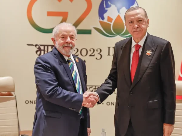 Nova Delhi, Índia, 09.09.2023 - Presidente da República, Luiz Inácio Lula da Silva, na abertura da cúpula do G-20, se reúne com o Presidente da República da Turquia, Recep Tayyip Erdoğan. Foto: Ricardo Stuckert/PR