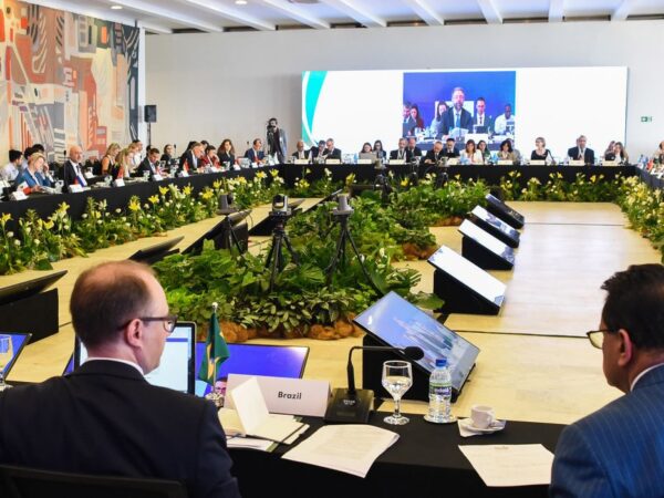 Embaixador Mauricio Carvalho Lyrio, Secretário de Assuntos Econômicos e Financeiros , preside 1ª Reunião de Sherpas do G20, no Palácio do Itamaraty, em Brasília. Foto: Márcio Batista/MRE