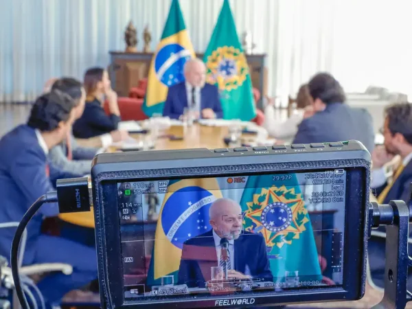 Brasília (DF), 22.07.2024 - Presidente da República, Luiz Inácio Lula da Silva, durante entrevista a correspondentes internacionais, no Palácio da Alvorada. Foto: Ricardo Stuckert/PR