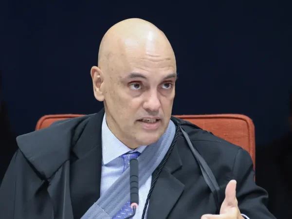 Brasília (DF), 22/04/2025 - Ministro Alexandre de Moraes durante sessão de julgamento da denúncia sobre o núcleo 2 da PET 12.100. Foto: Antonio Augusto/STF