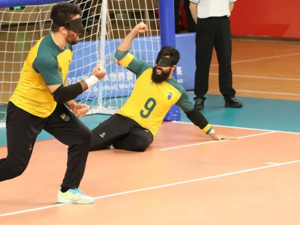 Seleção brasileira masculina vai à semifinal do Mundial de goalball. Foto: Brenda Mendes/CBDV