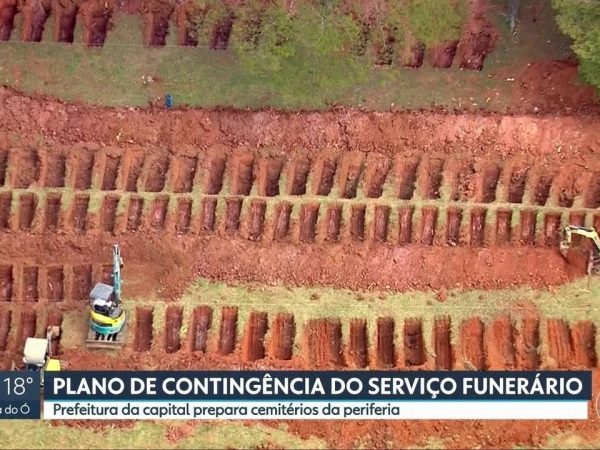 Prefeitura da capital prepara cemitérios da periferia em meio à pandemia — Foto: Reprodução/TV Globo
