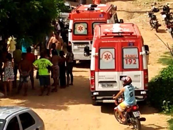 Ambulâncias do SAMU foram chamadas para socorrer os feridos — Foto: PMRN/Divulgação