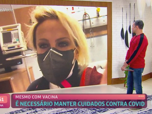 Ana Maria Braga testa positivo para Covid-19. No hospital, apresentadora declarou, ao vivo, que está bem — Foto: Reprodução/Globo