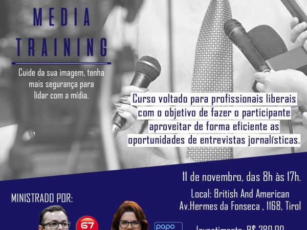 Curso Media Training - Divulgação