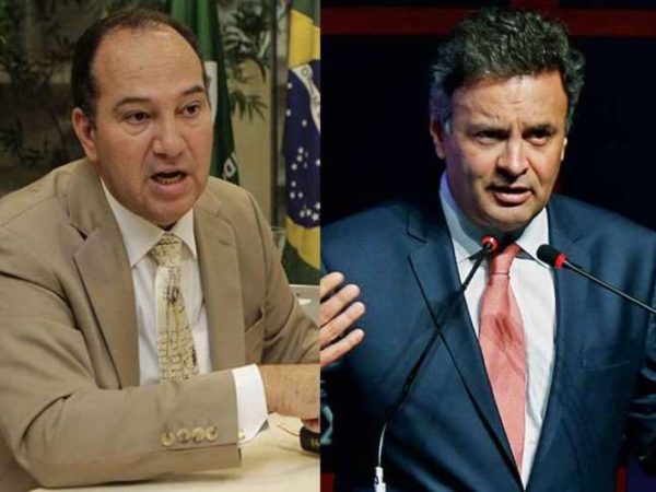 O presidente nacional do PSC, Pastor Everaldo, e o senador Aécio Neves (PSDB-MG) (Alan Sampaio/Luiz Maximiano/Dedoc)