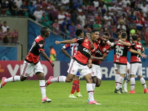 Quando o Flamengo mais sofria no segundo tempo, acabou “achando” o gol com Berrío, aos 28 minutos (Foto: Staff Images/Flamengo)